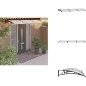 vidaXL Türvordach Schwarz 300x100 cm Polycarbonat - Markisen