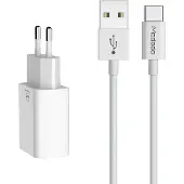 Mcdodo USB Dual Charger CH-6721 (EU) Type-C 1m Reiseset (weiß)