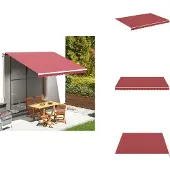 vidaXL Markisenbespannung Burgunderrot 4x3 m - Markisen