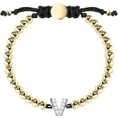 La Petite Story Boules Letter V Armband