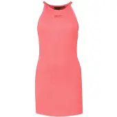 Superdry für Damen. W8011595A Rosa besticktes Kanal-Kleid (XL), Lässig, Ärmellos / Hosenträger, Bio-Baumwolle, Nachhaltig