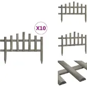 vidaXL Rasenkanten 10 Stk. Tannenholz 4,4 m - Beeteinfassungen