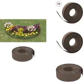 vidaXL Rasenkanten 2 Stk. Braun 10 m 15 cm Polyethylen - Beeteinfassungen