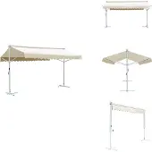 vidaXL Freistehende Markise 500x300 cm Creme - Sonnenschirme & Sonnenschutze