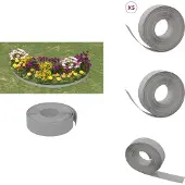 vidaXL Rasenkanten 5 Stk. Grau 10 m 15 cm Polyethylen - Beeteinfassungen