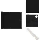 vidaXL Balkon-Sichtschutz Schwarz 75x300 cm Oxford-Gewebe - Sonnenschirme & Sonnenschutze