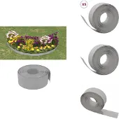 vidaXL Rasenkanten 5 Stk. Grau 10 m 20 cm Polyethylen - Beeteinfassungen