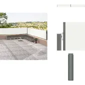 vidaXL Seitenmarkise Ausziehbar Creme 117x1200 cm - Sonnenschirme & Sonnenschutze