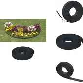 vidaXL Rasenkante Schwarz 10 m 10 cm Polyethylen - Beeteinfassungen