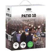 Ks Verlichting Patio Lichterkette Warmweiß 10m mit 12 LED
