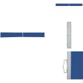 vidaXL Ausziehbare Seitenmarkise 170x1200 cm Blau - Sonnenschirme & Sonnenschutze