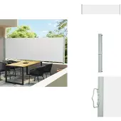 vidaXL Ausziehbare Seitenmarkise 600x160 cm Creme - Sonnenschirme & Sonnenschutze
