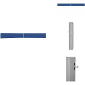 vidaXL Ausziehbare Seitenmarkise 140x1200 cm Blau - Sonnenschirme & Sonnenschutze