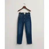 Gant für Damen. 4100196 Marineblaue Slim Fit Knöcheljeans (30), Lässig, Baumwolle, Denim