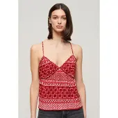 Superdry Printed Woven ärmelloses T-shirt