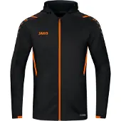 Jako Challenge Trainingsjacke mit Kapuze schwarz/neonorange 3XL