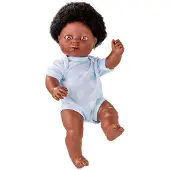 Berjuan Baby Doll Without Clothes Newborn African 38 Cm Boy