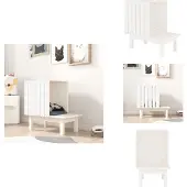 vidaXL Katzenhaus Weiß 60x36x60 cm Massivholz Kiefer - Kratzbäume