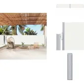 vidaXL Seitenmarkise Ausziehbar Creme 160x1000 cm - Sonnenschirme & Sonnenschutze