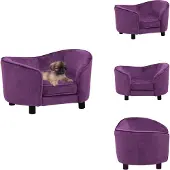 vidaXL Hundesofa Burgunderrot 69x49x40 cm Plüsch - Hundebetten