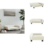 vidaXL Hundebett Creme 70x48x22 cm Samt - Hundebetten