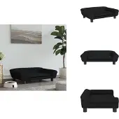vidaXL Hundebett Schwarz 70x48x22 cm Samt - Hundebetten