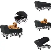 vidaXL Hundesofa Schwarz 57x34x36 cm Plüsch - Hundebetten