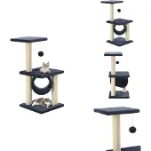 vidaXL Katzen-Kratzbaum Sisal 65 cm Dunkelblau - Kratzbäume