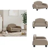 vidaXL Hundebett Cappuccino-Braun 50x40x30 cm Kunstleder - Hundebetten