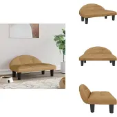 vidaXL Hundebett Braun 70x52x30 cm Samt - Hundebetten