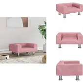 vidaXL Hundebett Rosa 50x40x26,5 cm Samt - Hundebetten