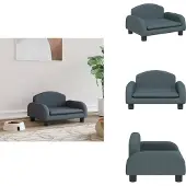 vidaXL Hundebett Dunkelgrau 50x40x30 cm Stoff - Hundebetten