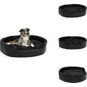 vidaXL Hundebett Schwarz 90x79x20 cm Plüsch und Kunstleder - Hundebetten