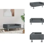 vidaXL Hundebett Dunkelgrau 70x45x26,5 cm Samt - Hundebetten
