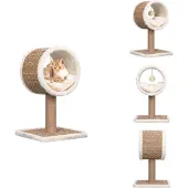 vidaXL Katzen-Kratzbaum mit Tunnel und Spielzeug 56 cm Seegras - Kratzbäume