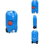 vidaXL Camping-Wassertank mit Rollen 40 L Blau - Camping & Wandern