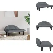 vidaXL Hundebett Dunkelgrau 70x52x30 cm Samt - Hundebetten