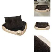 vidaXL Warmes Hundebett mit Polsterkissen L - Hundebetten