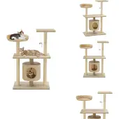 vidaXL Katzen-Kratzbaum Sisal 95 cm Beige - Kratzbäume