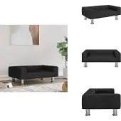 vidaXL Hundebett Schwarz 70x45x26,5 cm Samt - Hundebetten