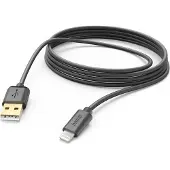 Hama 00201582, 3 m, Lightning, USB A, Männlich, Männlich, Schwarz
