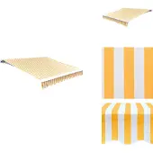 vidaXL Markisenbespannung Canvas Orange & Weiß 450x300 cm - Markisen