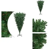 vidaXL Künstlicher Weihnachtsbaum mit Ständer Umgekehrt Grün 180 cm - Weihnachtsbäume