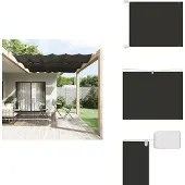 vidaXL Senkrechtmarkise Anthrazit 140x270 cm Oxford-Gewebe - Sonnenschirme & Sonnenschutze