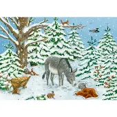 Sonstige Verlage Sticker-Adventskalender - Eselchen im Winterwald