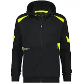 Dassy Kapuzensweatshirt Santos - schwarz/neongelb - 3XL