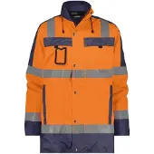 Dassy Limasol Warnschutz Parka PES70 STANDARD 500132 Gr. 3XL neonorange/dunkelblau
