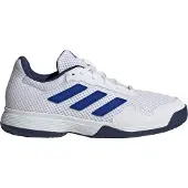 Adidas Tennisschuh PERFORMANCE "GAMESPEC KIDS", Jungen, Gr. 36, weiß (cloud weiß, lucid blau, dunkelblau), Synthetik, Textil, Schuhe Tennisschuh, für Hartcourt, All-Court