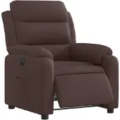 vidaXL Relaxsessel Elektrisch Dunkelbraun Stoff