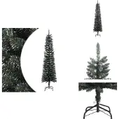 vidaXL Künstlicher Weihnachtsbaum mit Ständer Schlank Grün 180 cm PVC - Weihnachtsbäume